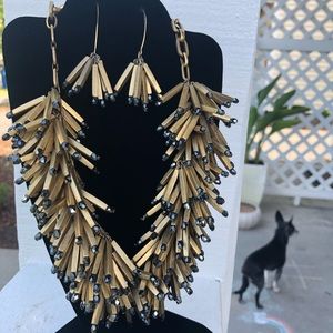 J.Crew necklace with custom designed earrings